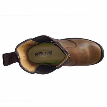 Super stort format mænd mode åndbar tåkappe af stål arbejdssikkerhed værktøjsholder-sko ko læder sikkerhed chelsea-ankel støvler shoes