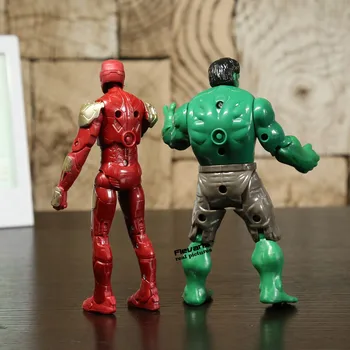 Superhelte Iron Man De Ting, Hulk Captaib America, Spiderman PVC-Action Figurer, Legetøj 5pcs/set HRFG398