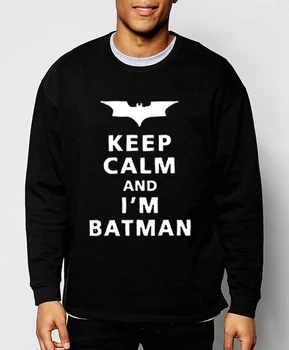 Superman / Batman sweatshirt 2017 hot salg forår vinter Keep Calm jeg Er Batman hættetrøjer hip hop træningsdragt fleece mærke tøj