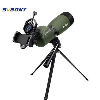 SVBONY Spotting Scope SV14 Zoom BAK4 20-60x60/25-75x70mm 45De Vinklet Birdwatch Teleskop Monokulare+Telefon Adapter F9310
