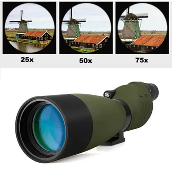 SVBONY SV17 Spotting Scope 25-75x70mm Zoom-Vandtæt Lige 180 De Mål for Jagt Bueskydning Teleskop F9326G