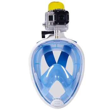 Svømning, Dykning, Snorkling Full Face-Maske Overflade Scuba for Gopro L/XL