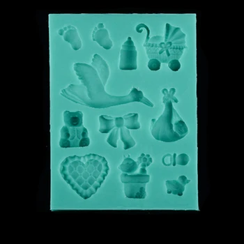Swan baby legetøj form instant fondant silikone blonder skimmel kage form for bagning værktøjer kage udsmykning værktøjer D325