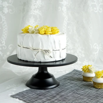 SWEETGO mat sort kage stativ 12 tommer bryllup dessert dekoratører fondant kage udsmykning værktøjer bageforme candy bar forsyninger
