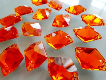 Sy på Rhinestone Orange farve Akryl crystal kosmiske form 16*21mm flatback strass Diamant Gemstone 100pcs/masse