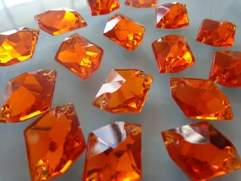 Sy på Rhinestone Orange farve Akryl crystal kosmiske form 16*21mm flatback strass Diamant Gemstone 100pcs/masse
