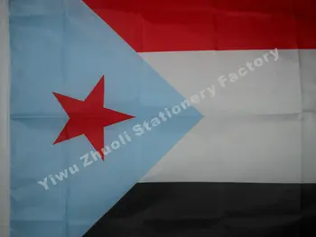 Syd Yemen Flag 150X90cm (3x5FT) 120g 100D Polyester Dobbelt-Syet i Høj Kvalitet Banner Banner Gratis Fragt