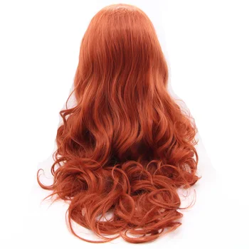 Sylvia 350#Farve Rød Body Wave Syntetisk Paryk Blonder Foran Parykker Til Kvinder Varmeresistent Fiber Hair Drag Queen Parykker