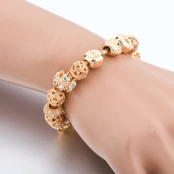 Szelam Crystal Charm Armbånd Til Kvinder Guld Perler armbånd & Armbånd Pulseria DIY Mode Smykker SBR170008
