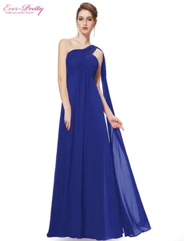 Særlige Lejlighed Kjoler EP09816 A-line den Ene Skulder Royal Blå Lange Aften Kjoler 2017 Nye Ankomst Formelle Kjoler Passer Pergant