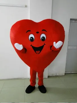 Særlige Valentine gifte sig med mascot,Voksen Størrelse Røde Hjerte Maskot Kostume Lyst til Hjertet Maskot Kostume hurtig levering
