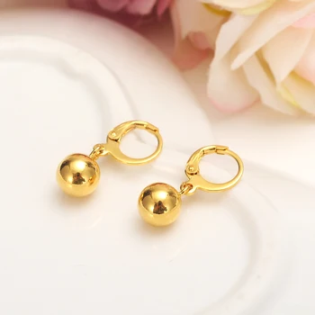 Søde bolden kvinder Øreringe 24K Guld farve drop Earings For Kvinder, Piger afrikanske Smykker Wedding Party Cool Fashion perler øreringe