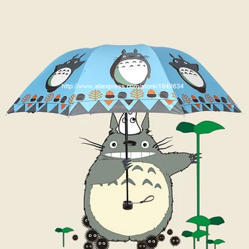 Søde Dyr Paraply Børn Tre Folde Parasoller Anime Tegnefilm Min Nabo Totoro Kreative Design Gave