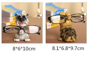 Søde Hund Dyr Briller Stå Harpiks Håndværk Dejlige Briller Solbriller Stand Holder Rack Dyr Home Decor Bedste Gave