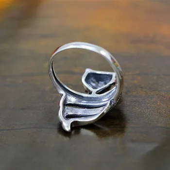 Sølv smykker retro Damer Marcasite Ring fox sølv ring