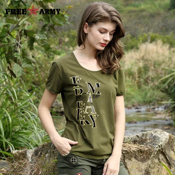 T-Shirt til Kvinder 2017 Sommer Mode Diamanter Kvindelige T-shirt Kvindelige kortærmet Tshirt Army Grøn/Camouflage Toppe, t-Shirt Femme
