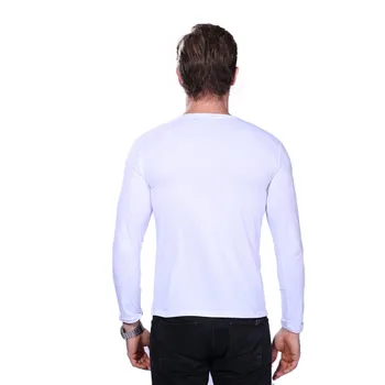 T-Shirt til Mænd med Lange Ærmer Nye Mode 2017 Print Foråret Mænds Mærke Tøj Afslappet Slank V-hals Bomuld T-shirt til Mænd Tees M-5XL
