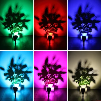 T-SØN 7 LED Auto Farve-Skiftende Sol Spotlight Udendørs Belysning Soldrevne Sikkerhed Landskab væglampe til Udendørs Haven