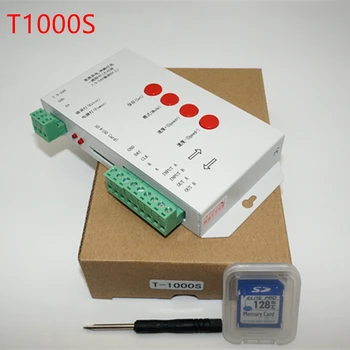 T1000S SD-Kort WS2801 WS2811 WS2812B LPD6803 LED 2048 Pixels Controller DM5~24V T-1000VIS RGB Controller