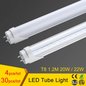 T8 led tube light 1200mm 20w 22w 4ft, smd2835 led lysstofrør 110v 220v, FEDEX Gratis Forsendelse led t8 rør