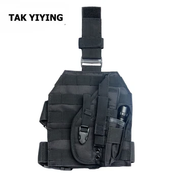 TAK YIYING Taktiske Jagt Pistol Molle Drop Ben Klistermærker Design Nylon Platform Panel w/Pistol Hylster Mag Pouch