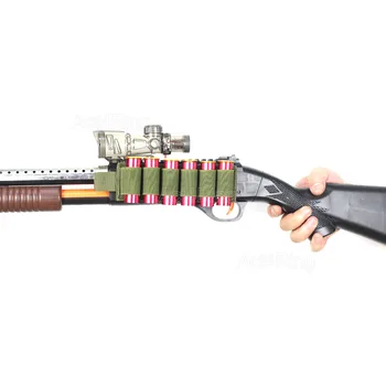 Taktisk Hook og Loop 6 Runder Shotgun Shell Holder Shotshell Indsæt Kortet Strip med Selvklæbende Bagside for 12 Gauge