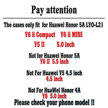 TAOYUNXI Silikone Plastik Telefon Tilfældet For Huawei Y5II Y5 II 2 2. Y6 Ii Kompakt 5.0 Y6 Ii MINI CUN-U29 Ære 5A 5.0 LYO-L21 Dække