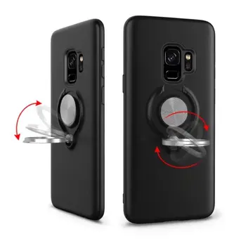 Taske Til Samsung Galaxy A8 2018 Dække finger ring stand holder magnet bløde telefon-etui Til Galaxy A8 Plus 2018 tilfælde kimTHmall