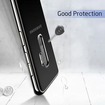 Taske til Samsung Galaxy S9 S9 Plus ESR Klart, Blødt TPU Plating Ramme Lyse Skinnende Metal Farve Kofanger bagcoveret Fundas