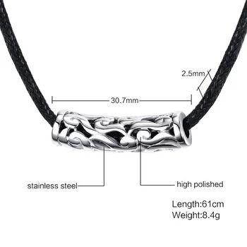 Tassina Titanium Stål Skyer Form Halskæde Korte Læder Kæde For Mænd Charme Smykker Til 2017 Nyt Produkt TNPPN217
