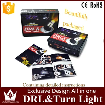 Tcart Auto LED Pærer Bil DRL kørelys, blinklys White+Amber Lamper T20 WY21W For Infiniti 2009-2013 FX FX35 FX37