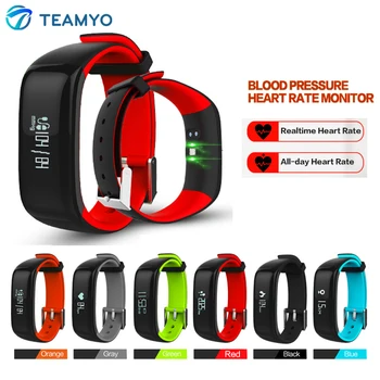Teamyo P1 Smart armbånd Fitness armbånd Ure blodtryk pulsmåler Aktivitet Tracker GPS-vandtæt smart band