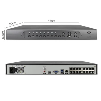 Techage 16CH 2MP 3MP 5MP POE NVR CCTV-System 16PCS Udendørs 1080P Lyd Optage Lyd IP-Kamera P2P Onvif Videoovervågning Sæt