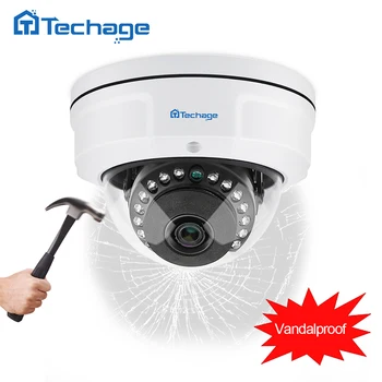 Techage H. 265 4MP 2592*1520 VandalProof Anti-vandal POE IP Kamera Indendørs Udendørs Metal Tilfælde IP66 ONVIF P2P-Dome CCTV HD-Kamera