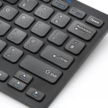 TeckNet 2.4 Ghz Mini Wireless Keyboard for Windows Android Smart TV UK Tastatur Layout Stille Tastatur med USB Nano-Modtager