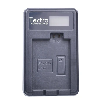Tectra 2STK LP-E5 LPE5 1500mAh Li-ion Batteri+LCD-USB-Oplader til Canon EOS Rebel Rebel T1i XS 1000D Rebel XSi 500D, 450D Kys X3
