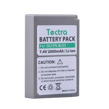 Tectra 2STK PS-BLS5 PS BLS5 BLS-50 Li-ion Batteri til Olympus PEN E-PL2 E-PL5 E-PL6 E-PL7 E-PM2 OM-D E-M10 E-M10 II Stylus1