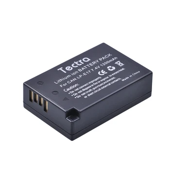 Tectra 3stk LP-E17 LPE17 Batteri + LCD-Dual USB Oplader til Canon EOS 200D 750D 760D 800D 8000D M3 M5 Rebel T6i T6s KYS X8i