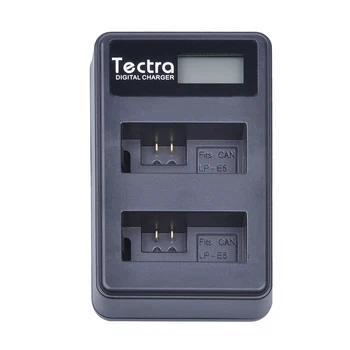 Tectra Hot Salg LP-E5 LPE5 LCD-Dual USB Oplader til Canon EOS Rebel Rebel T1i XS 1000D Rebel XSi 500D, 450D Kys Kys X3