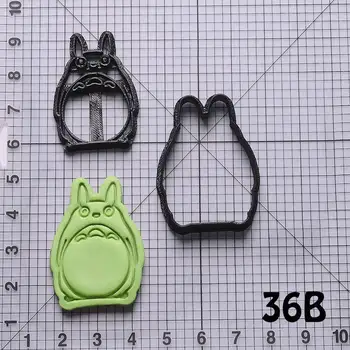 Tegnefilm Totoro Design Form Cookie Cutter Sæt skræddersyede 3D Printet Fondant Cupcake Cup