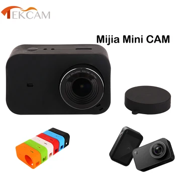 Tekcam Beskyttende Silikone Tilfældet med objektivdæksel til xiaomi Mijia Mini Action Kamera Tilbehør