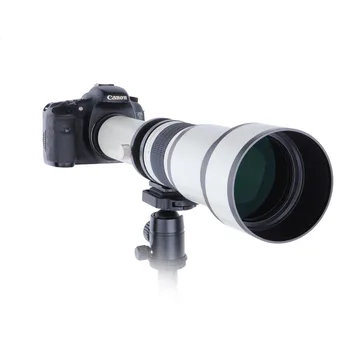 Teleskop 650-1300mm F8.0-16 Ultra-Telefoto Manuel Zoom Linse med T2 Adapter Ring til Canon Nikon Olympus Sony DSLR-Kamera