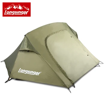 Telt enkelt telt dobbelt lag aluminium stang udendørs camping