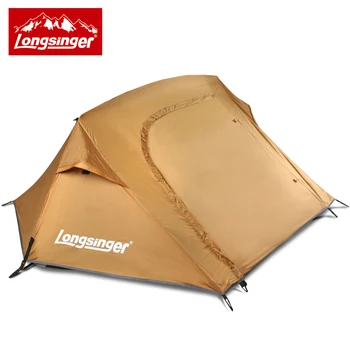 Telt enkelt telt dobbelt lag aluminium stang udendørs camping