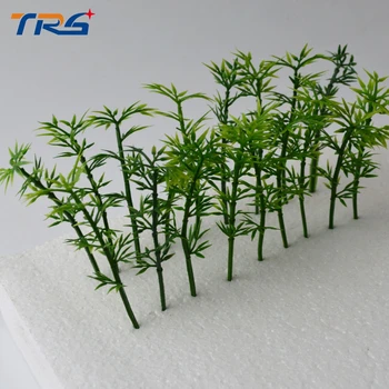 Teraysun 200pcs model bambus 6cm grøn miniature skala bambus til modeltog-layout