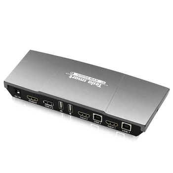 Tesla smart Grå Høj Kvalitet, 2-Port USB KVM HDMI Switch med en Ekstra USB 2.0-Port Understøtter 4K*2K - (3840x2160)