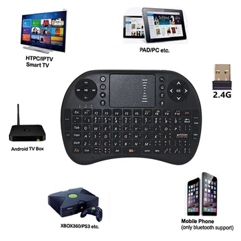 Thai Version Sprog 2.4 GHz Mini Wireless Keyboard Aircondition og Fjernbetjening af Musen Kontrol Touchpad ' en Til Android TV Box Tablet PC, Laptop
