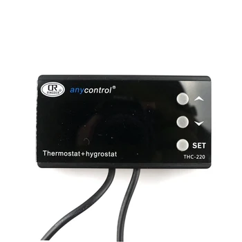 THC-220EU Digital Termostat 220V Hygromstat Temperatur Luftfugtighed Controller Relæ for Pet Krybdyr 220V