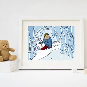 The Adventures of Tintin Væg Kunst, Lærred Maleri Billede , tegneseriefigurer Tintin-Kunst, Lærred Print Kids Room Wall Decor