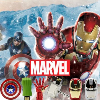 The Avengers usb-flash-drev 4G iron man 8G pen-drev 16G Captain America 32G usb-stick, Hulk, Thor pendrive hammer U disk